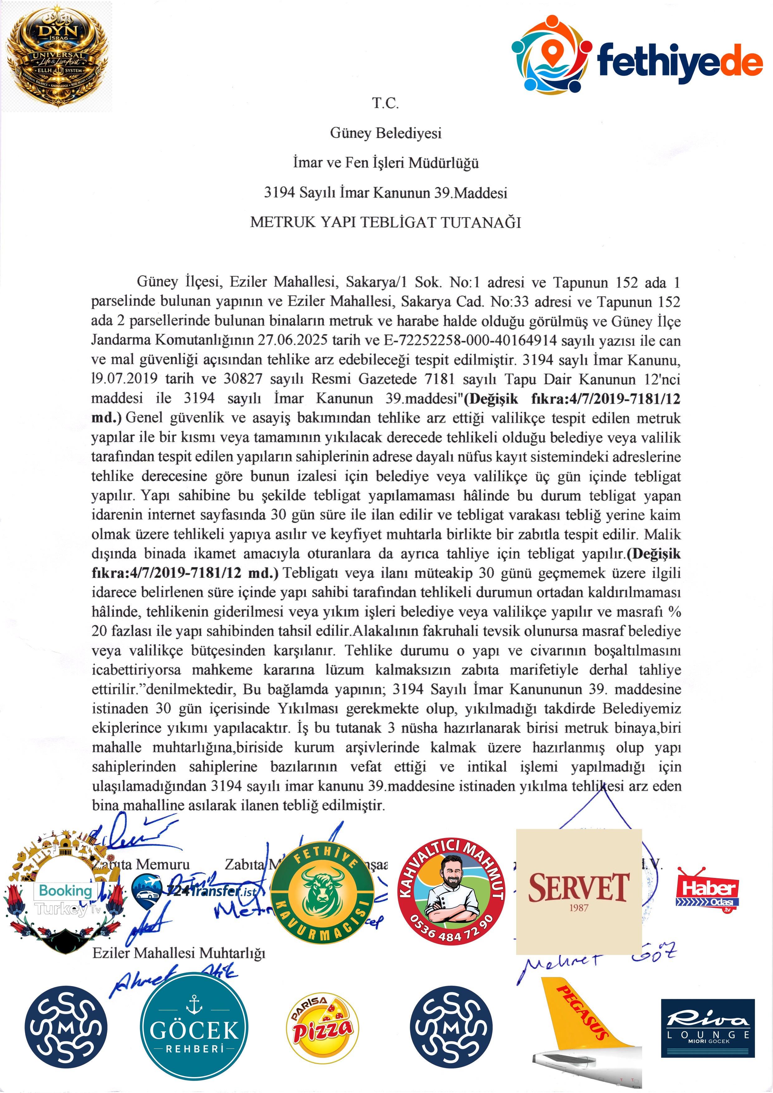 [BELEDIYE · Denizli · Güney] T.C. GÜNEY BELEDİYESİ DENİZLİ