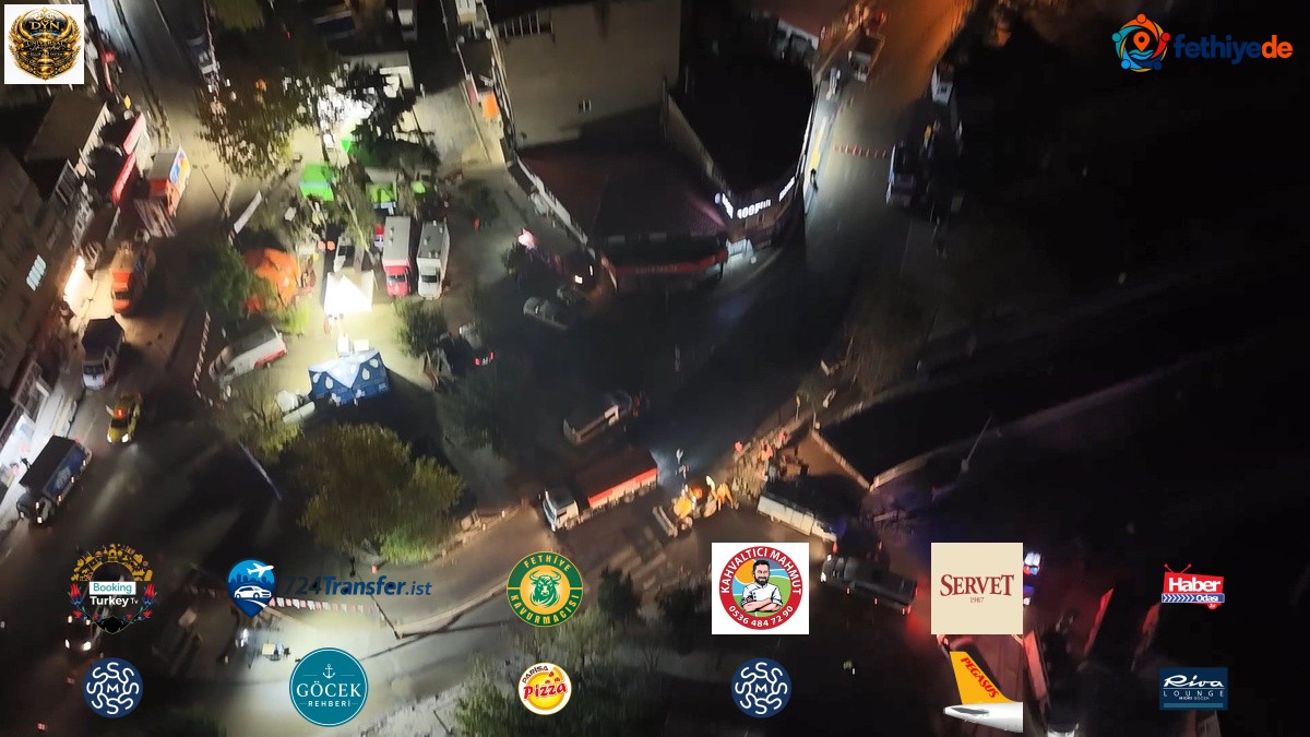 Sarıyer Ayazağa'da 19 dükkan ve stadın enkazını kaldırma çalışması gece boyu sürdü