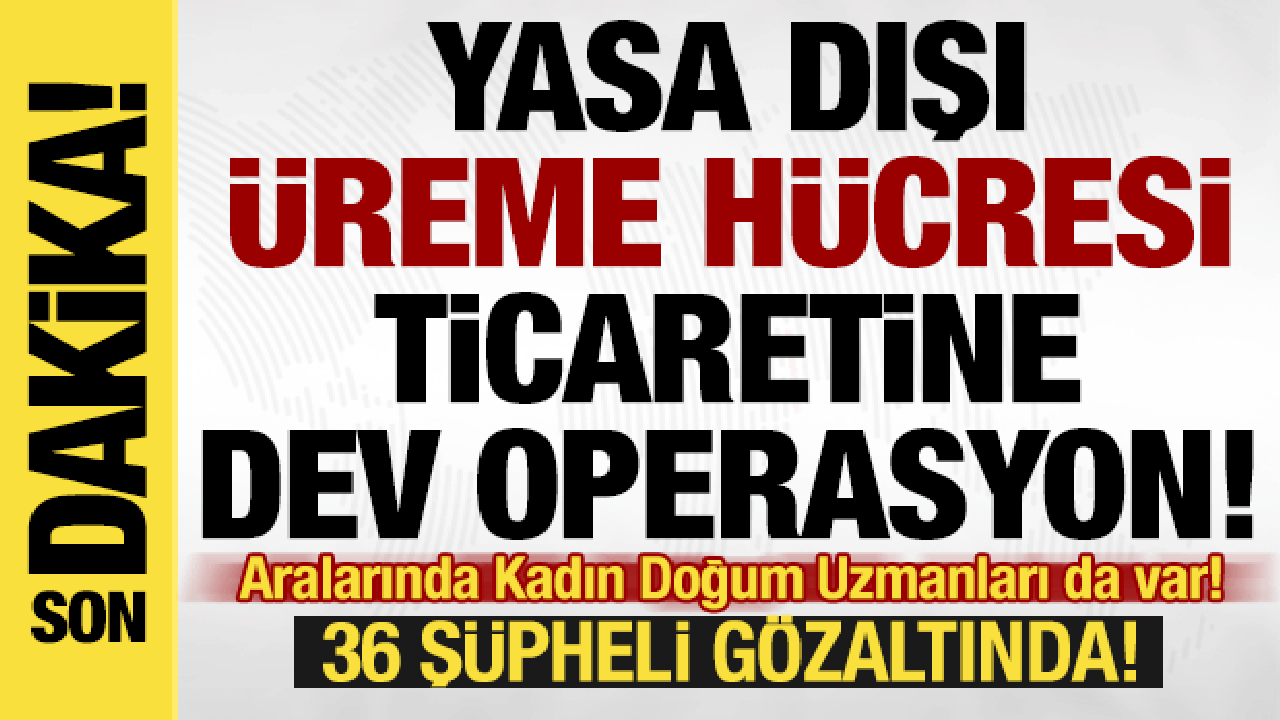 14 ilde yasa dışı üreme hücresi ticareti operasyonu! 811 kez yumurta satışı yapmış