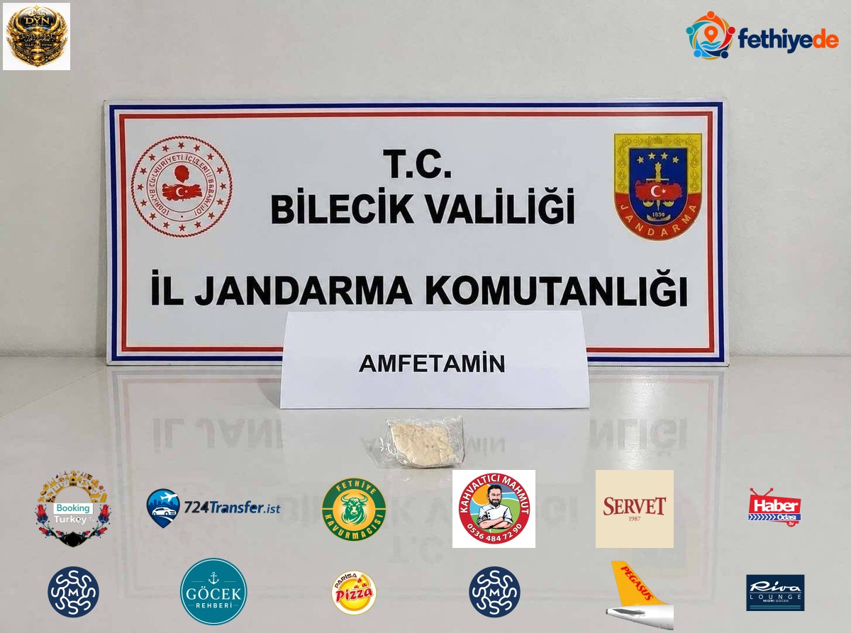 Bilecik Yenipazar'da jandarmanın durdurduğu araçta 2 gram amfetamin bulundu