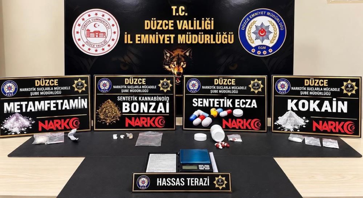 Düzce'de 33 uyuşturucu olayında 40 şüpheliye işlem yapıldı, 1 kişi tutuklandı