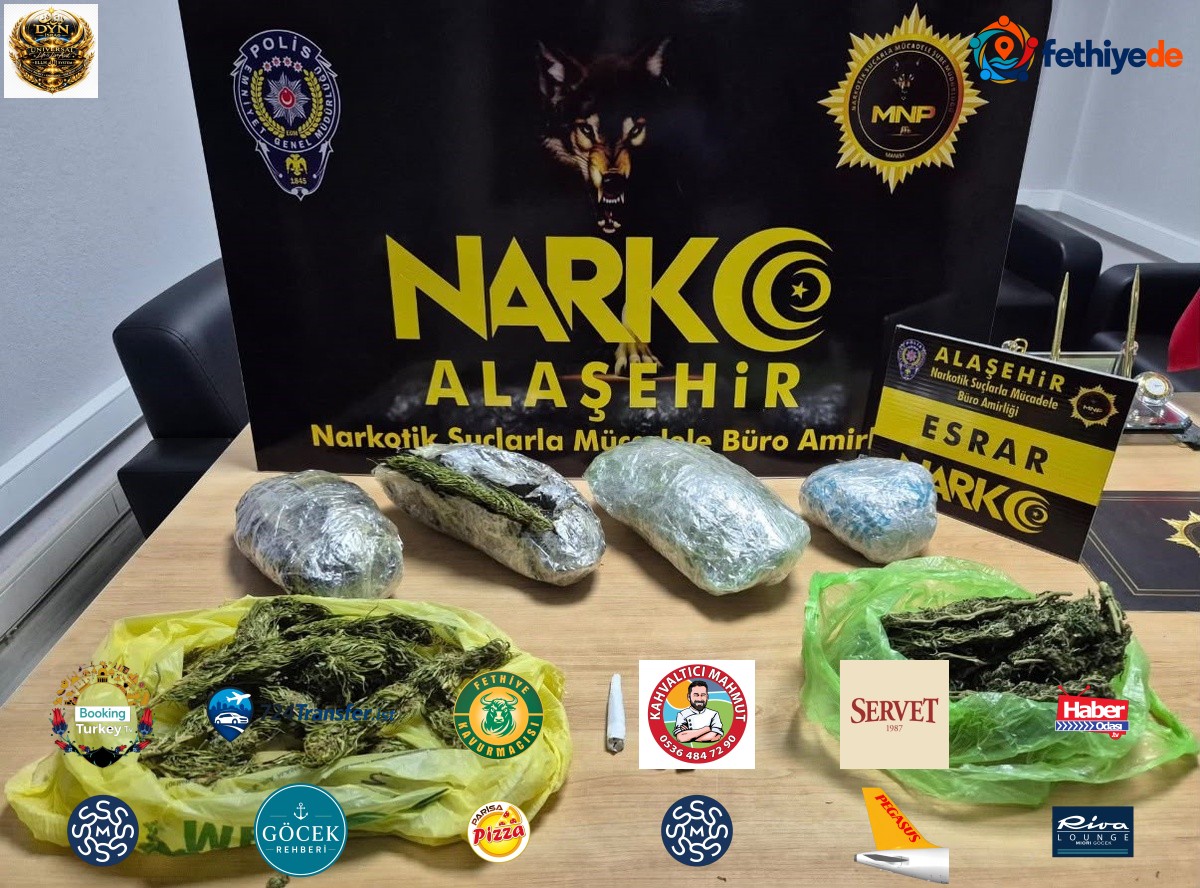 Manisa Alaşehir'de 1 kilo 1,06 gram esrar ele geçirildi, şüpheli tutuklandı