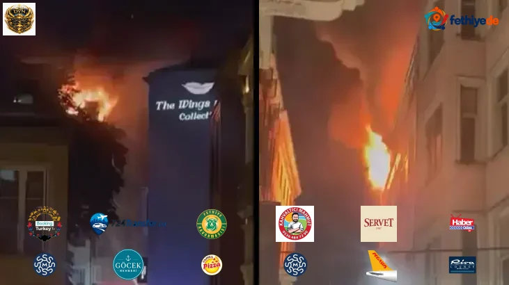 Beyoğlu'nda otelde yangın! Ekiplerin alevlere müdahalesi sürüyor