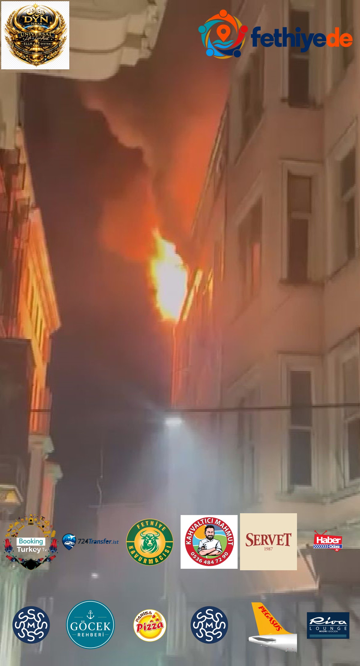 Beyoğlu'nda otelde yangın