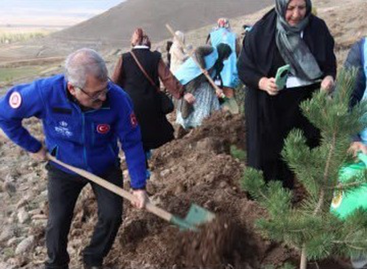 Erzurum Pasinler'de DİTİB Hatıra Ormanı fidan dikimiyle açıldı