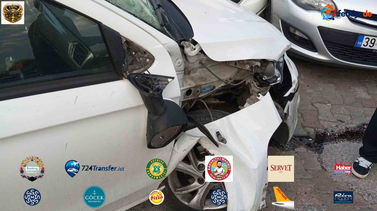 Kırklareli Lüleburgaz'da araç, özel hastane otoparkında park halindeki araca çarptı