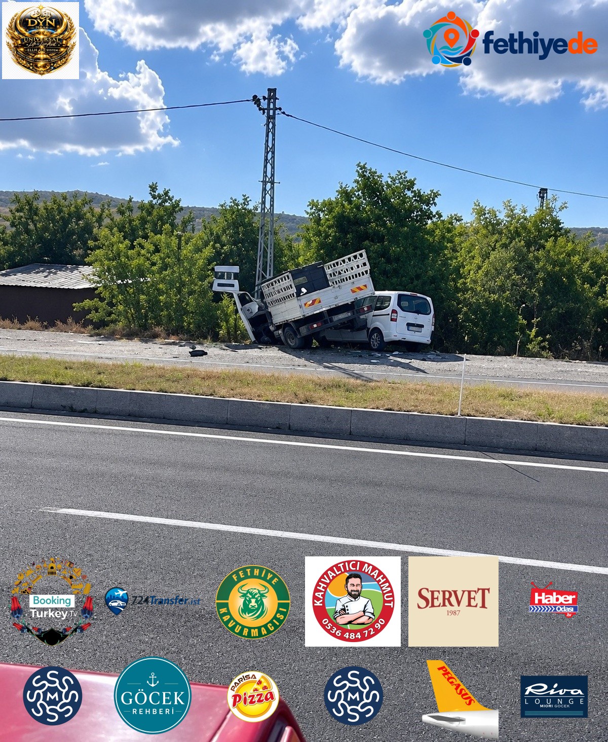 Elazığ-Malatya karayolunda hafif ticari araçla pikap çarpıştı, 2 kişi yaralandı