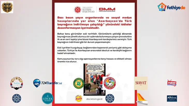 İki ülke arasındaki bağları hedef aldılar! DMM'den açıklama: Azerbaycan’da Türk bayrağının indirilmeye çalışıldığı iddiaları asılsızdır