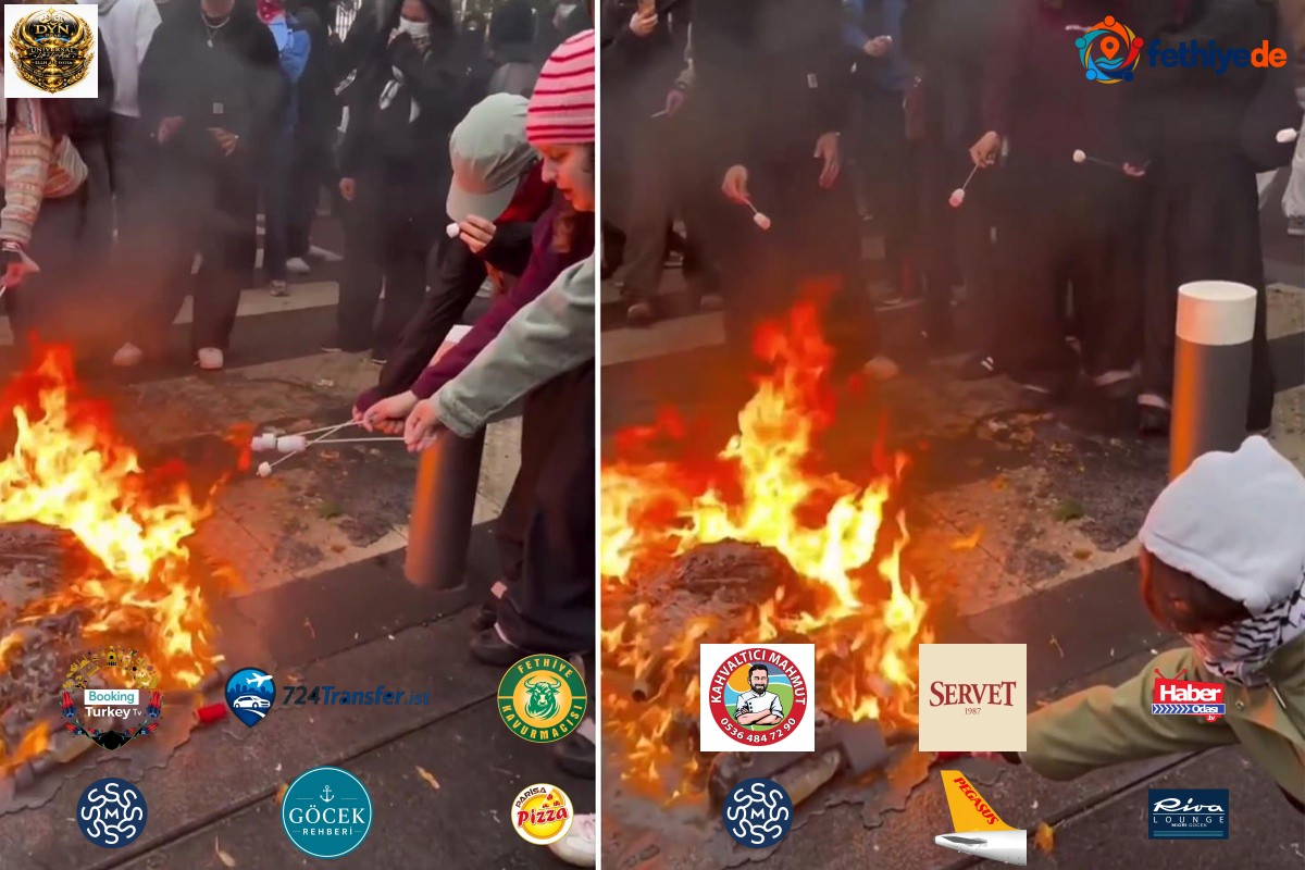 Fransa’da protestolar ülkeyi yangın yerine çevirdi! Yaktıkları sokaklarda marşmelov kızarttılar