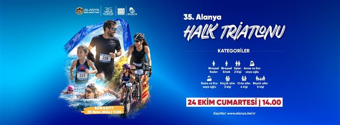 [BELEDIYE · Antalya · Alanya] 35.⁠ ⁠alanya halk triatlonu 24 ekim’de gerçekleştirilecek