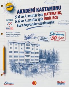 [BELEDIYE · Kastamonu] Akademi Kastamonu’da Matematik ve İngilizce kursları için başvurular başladı