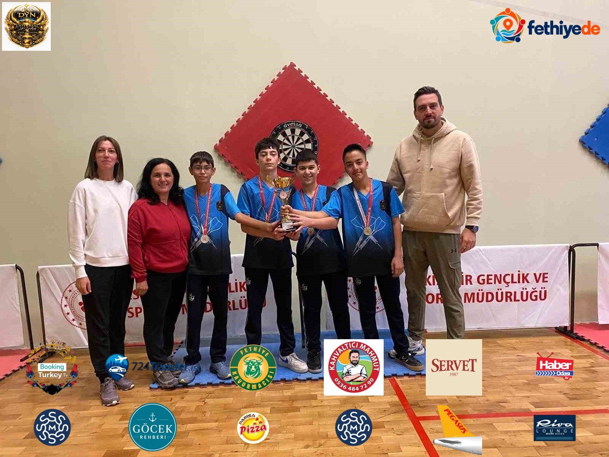 Eskişehir'de okul sporları dart yıldız erkeklerde İstiklal Ortaokulu birinci oldu