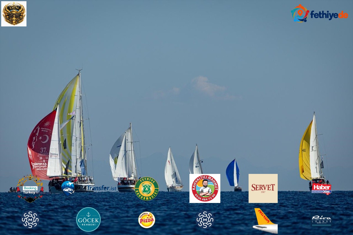 Bodrum Cup'ta Bodrum-Knidos etabı 90 tekne ve yaklaşık 1000 yelkenciyle yarışıldı