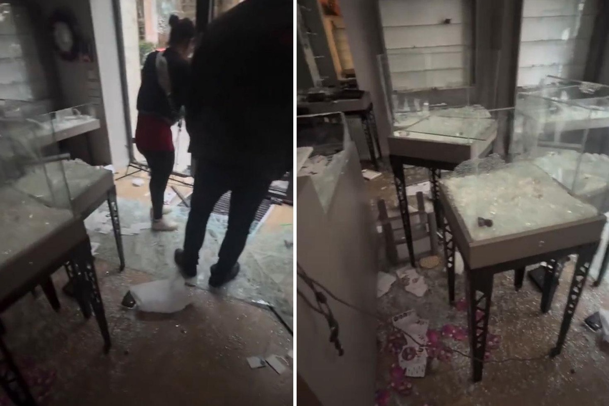 Fransa'da yağmalanan kuyumcunun son hali kameraya yansıdı