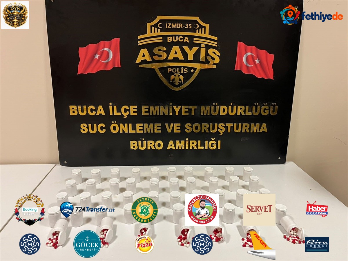 İzmir Buca'da 5 zanlı gözaltına alındı, 2 bin 598 uyuşturucu hap ele geçti