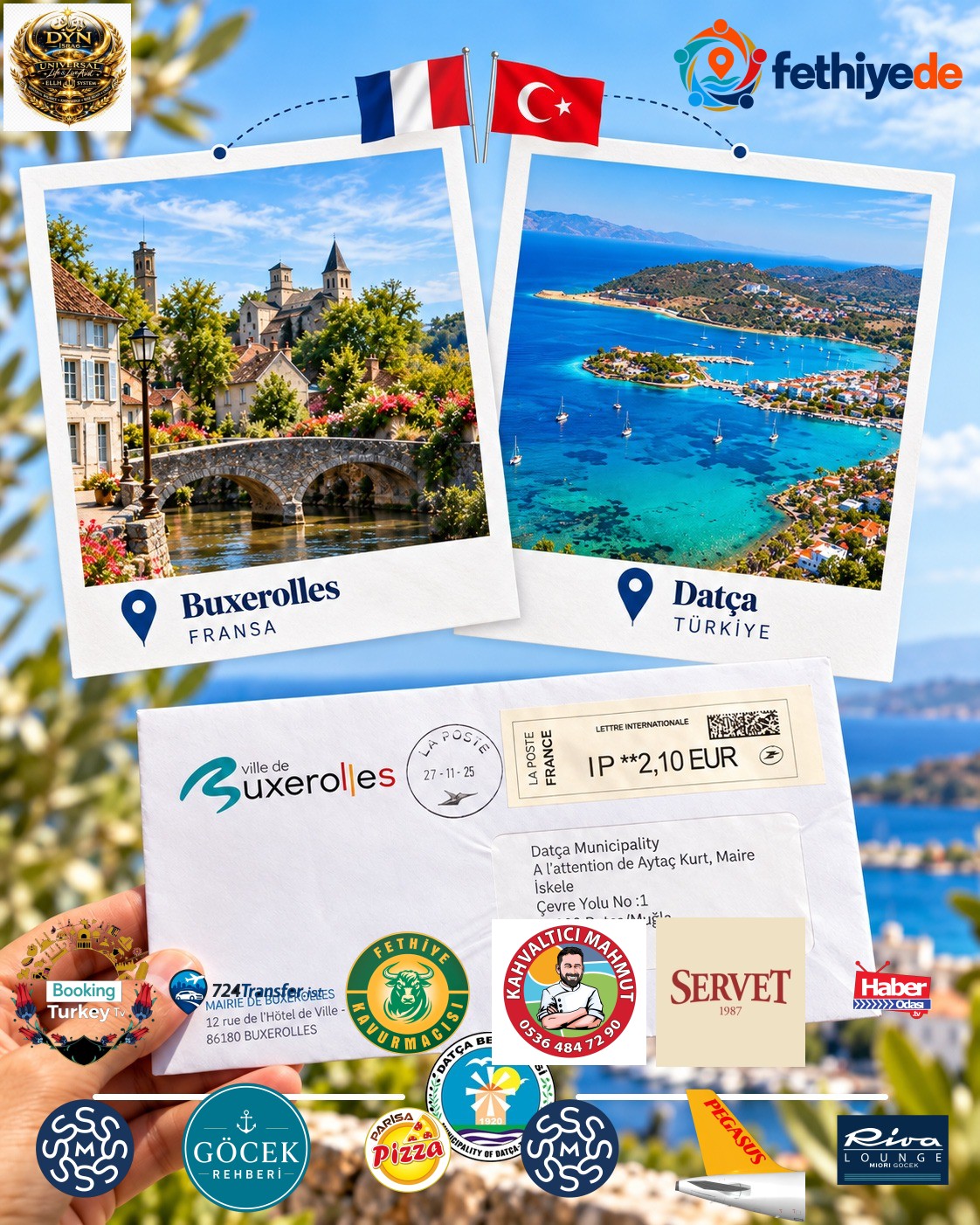 Datça ile Buxerolles Arasındaki Kardeş Kent İlişkisi Resmiyet Kazandı