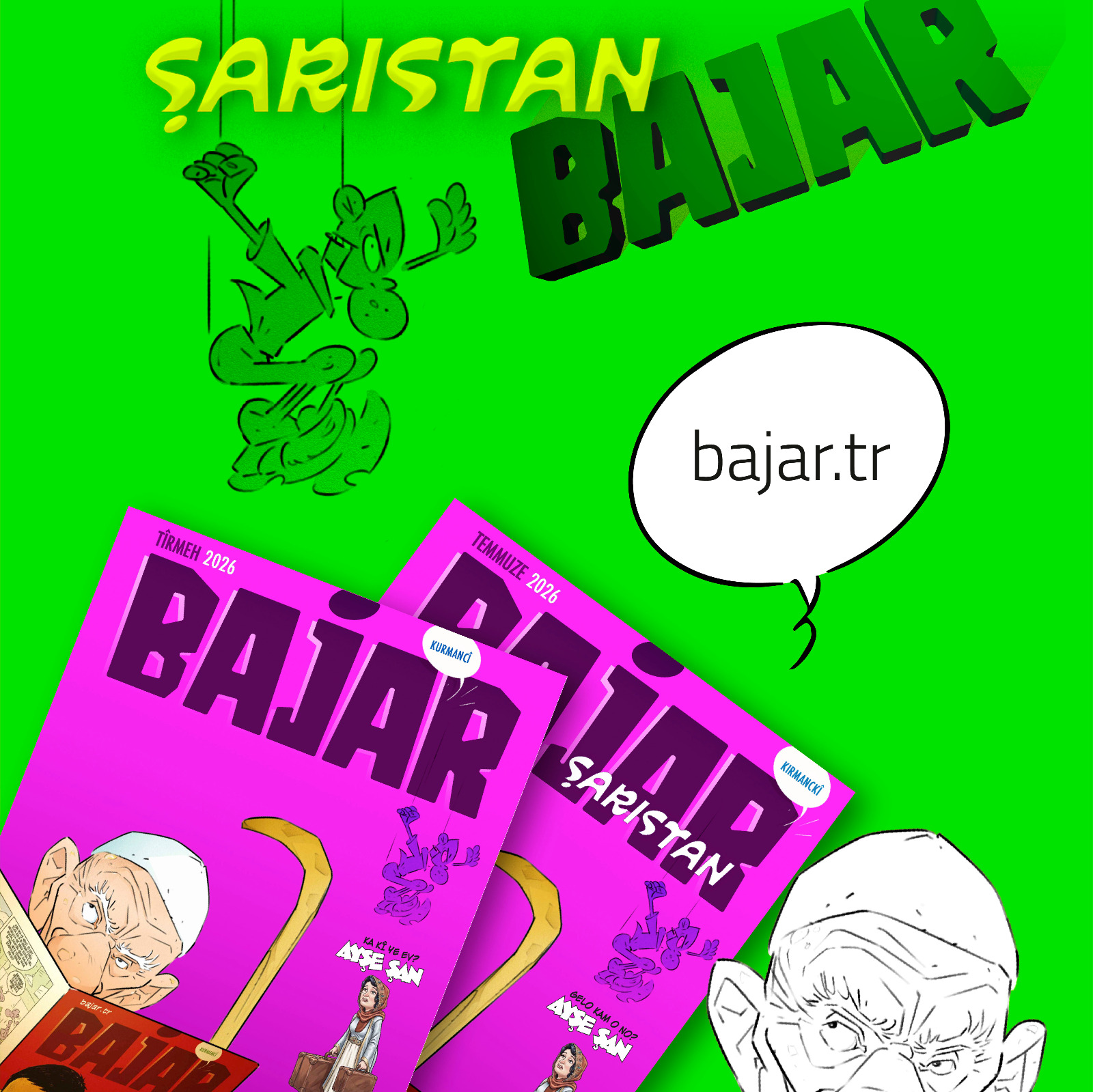 [BELEDIYE · Şanlıurfa · Suruç] Kürtçe Çizgi Roman Dergisi Bajar Okuyucularını Bekliyor