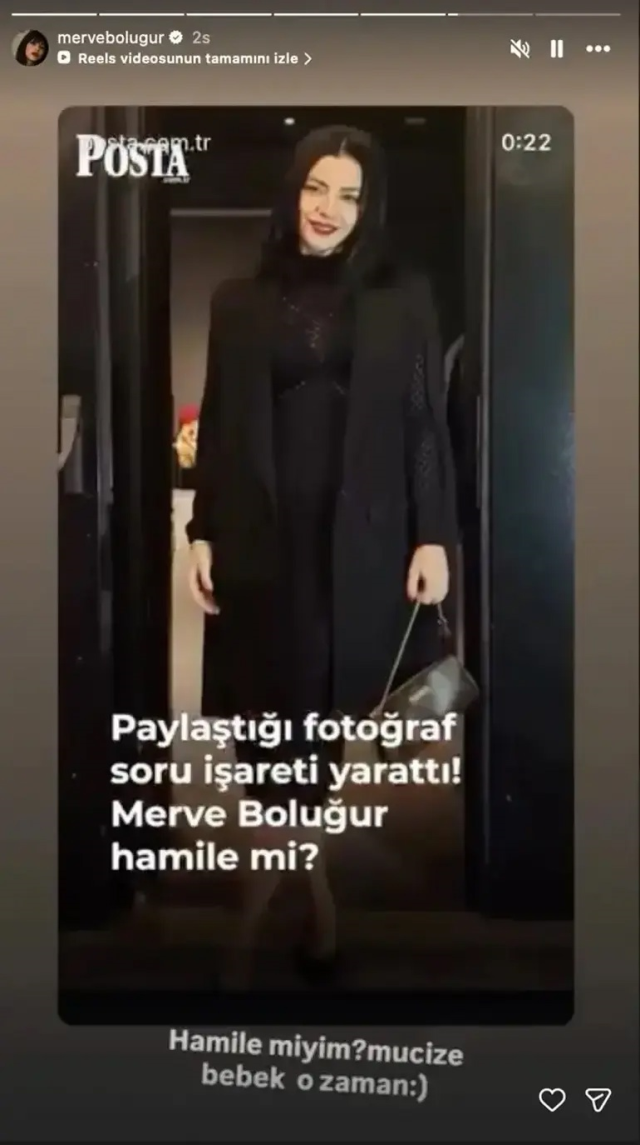 Merve Boluğur’dan hamilelik iddialarına esprili yanıt: Mucize bebek