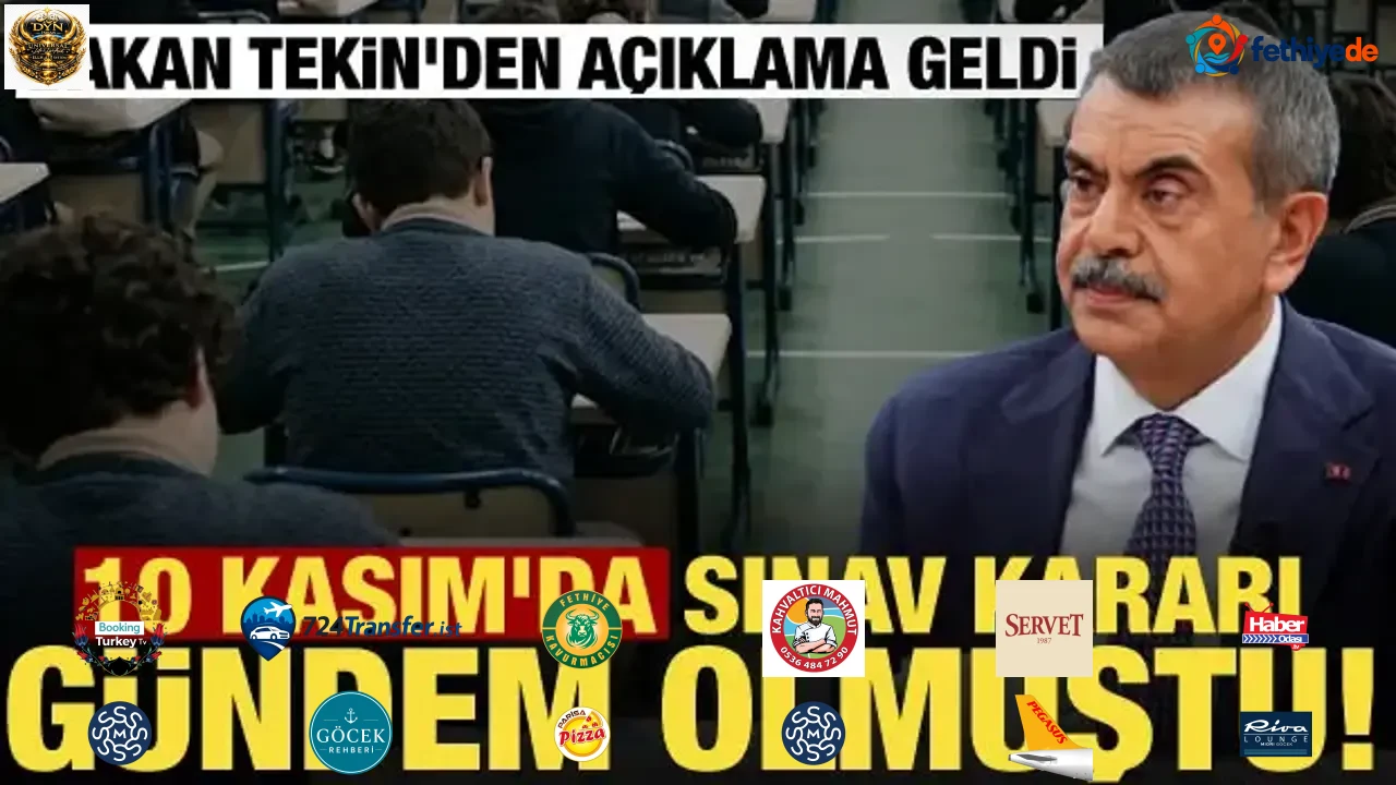 10 Kasım’da 'ortak sınav' tartışması! Bakan Tekin'den açıklama geldi