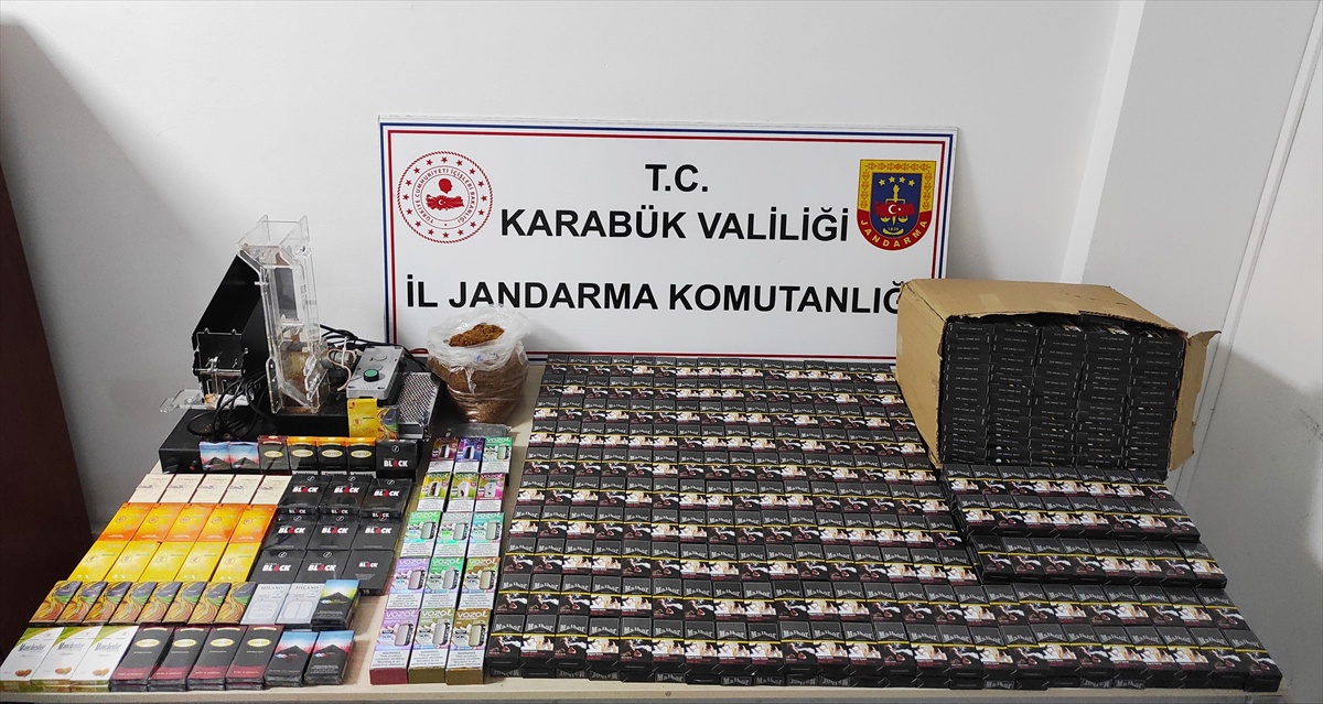 Karabük'te aramada 1100 paket makaron ele geçirildi, 1 zanlı gözaltına alındı