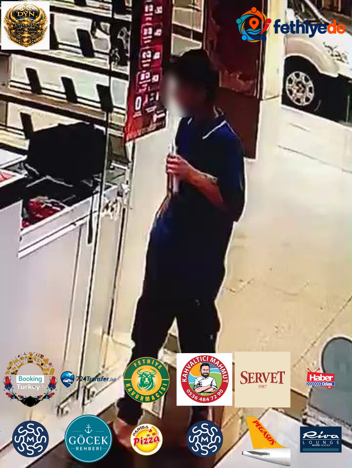 Bursa İnegöl'de telefon çalan şüpheli güvenlik kamerasınca görüntülendi