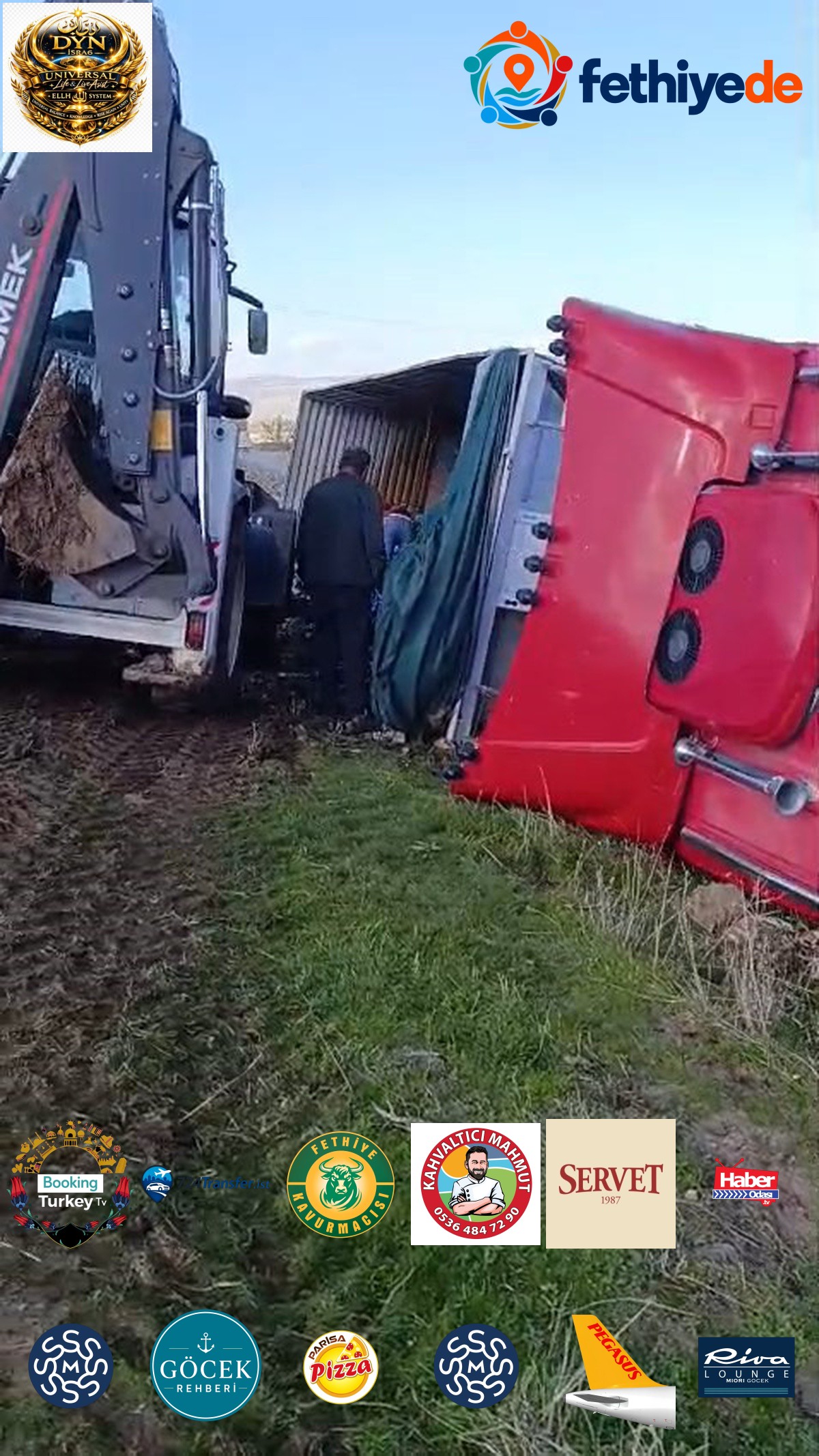 Elazığ Karakoçan'da pancar yüklü tır şarampole devrildi, kazada yaralanan olmadı