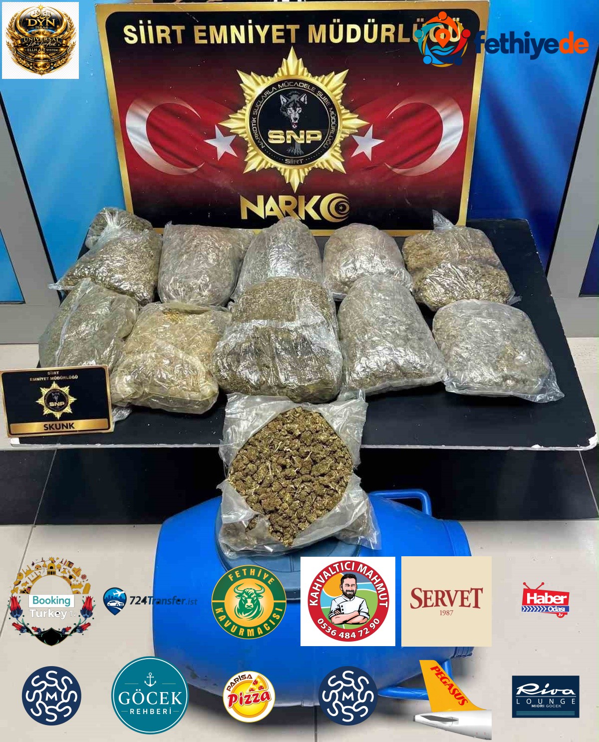 Siirt'te iki araçta 5 kilo 700 gram skunk ele geçirildi, 6 kişi gözaltına alındı