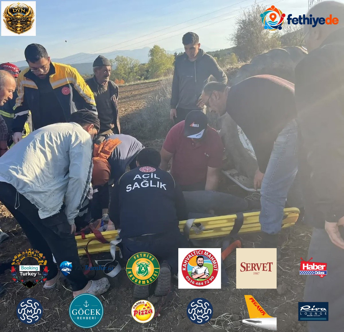 Kastamonu Yukarı Elyakut'ta devrilen traktörün altında kalan sürücü yaralandı