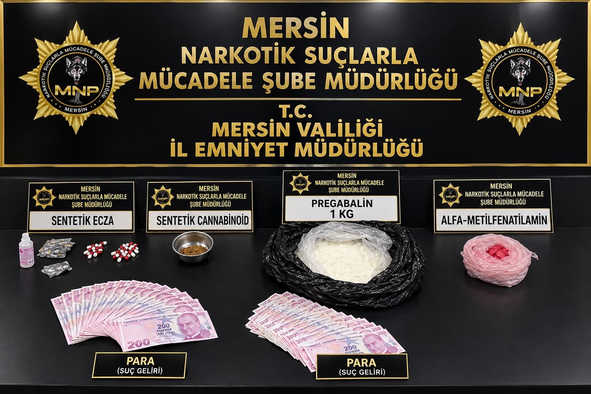 Mersin'de uyuşturucu satıcılarına düzenlenen operasyonda 2 şüpheli tutuklandı