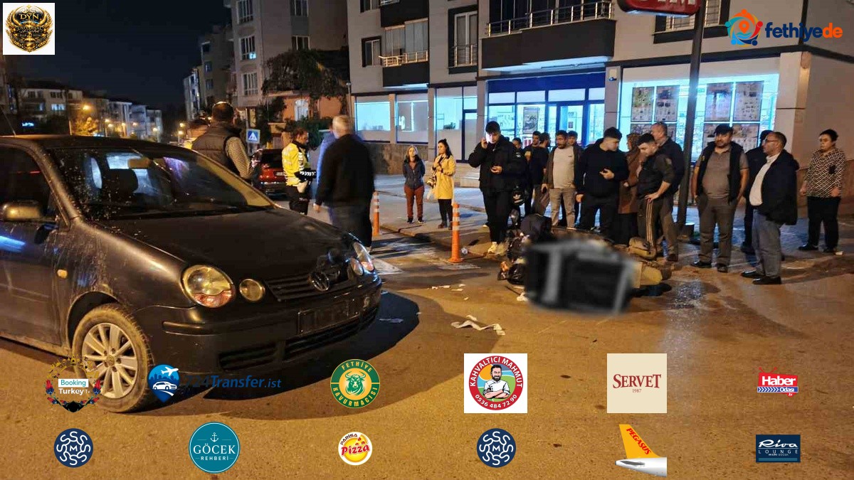 Bafra’da otomobilin çarptığı kurye yaralandı