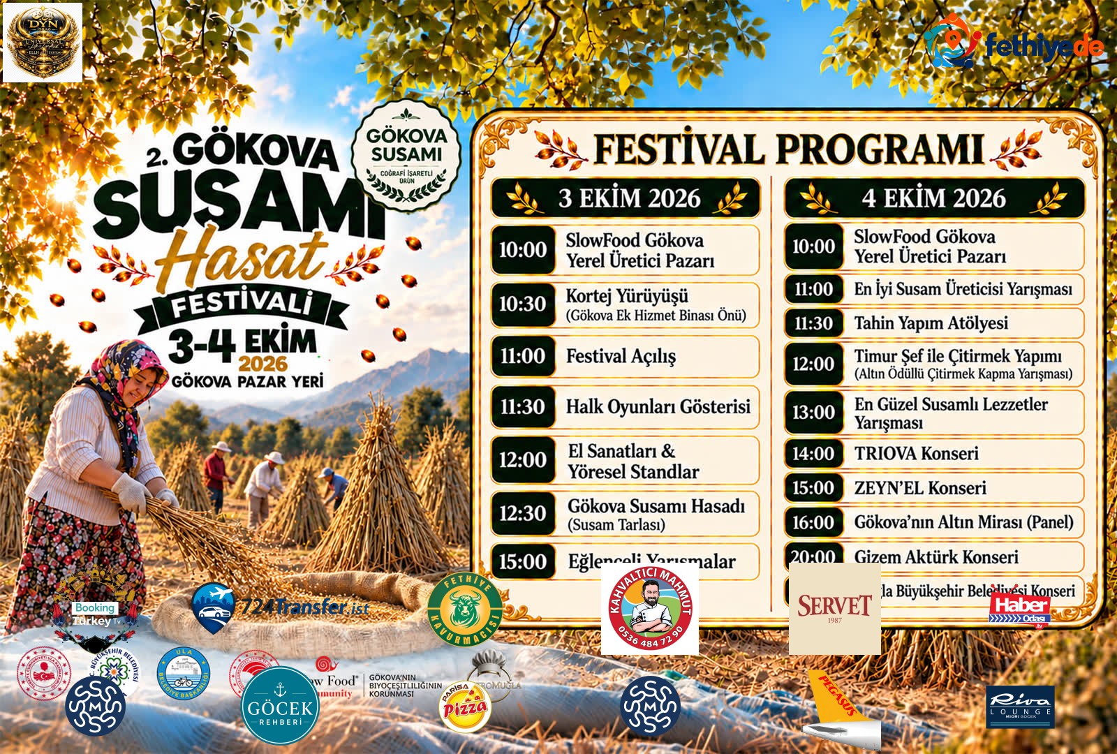 [BELEDIYE · Muğla · Ula] 2. Gökova Susamı Hasat Festivali Başlıyor