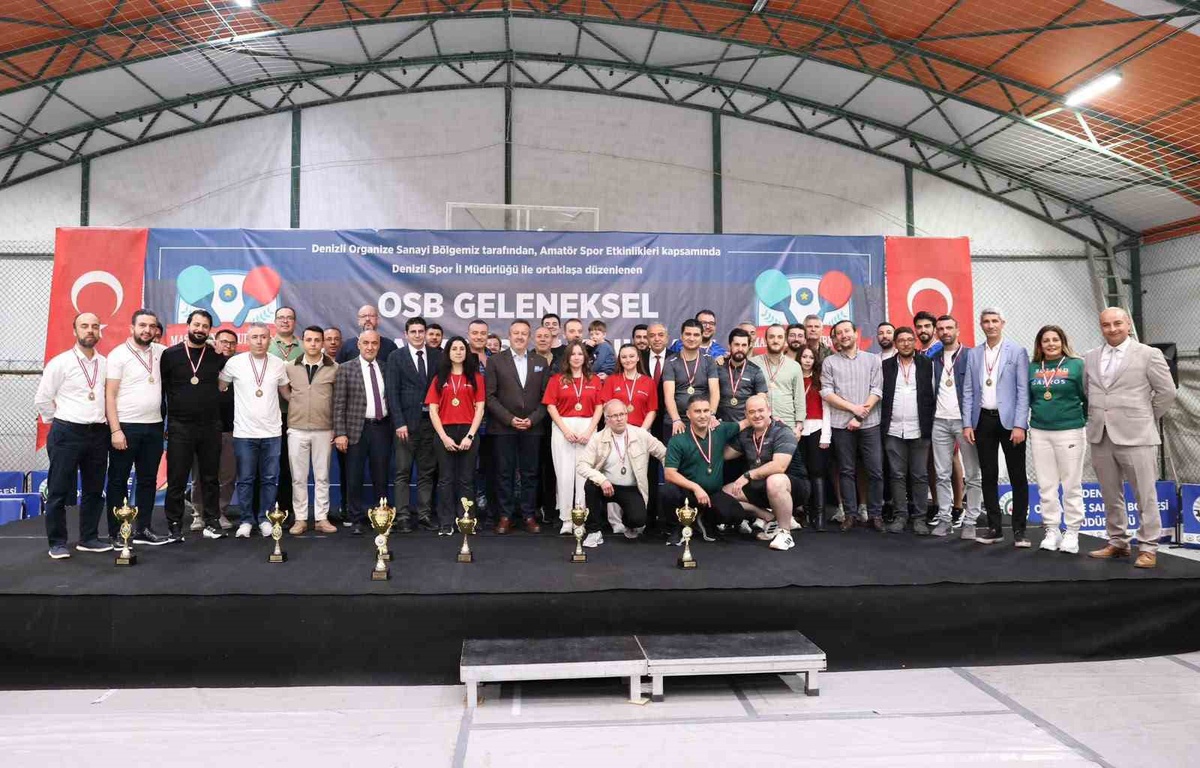 Denizli OSB 7. masa tenisi turnuvasında Ana Tablo şampiyonu Bahar Tekstil oldu