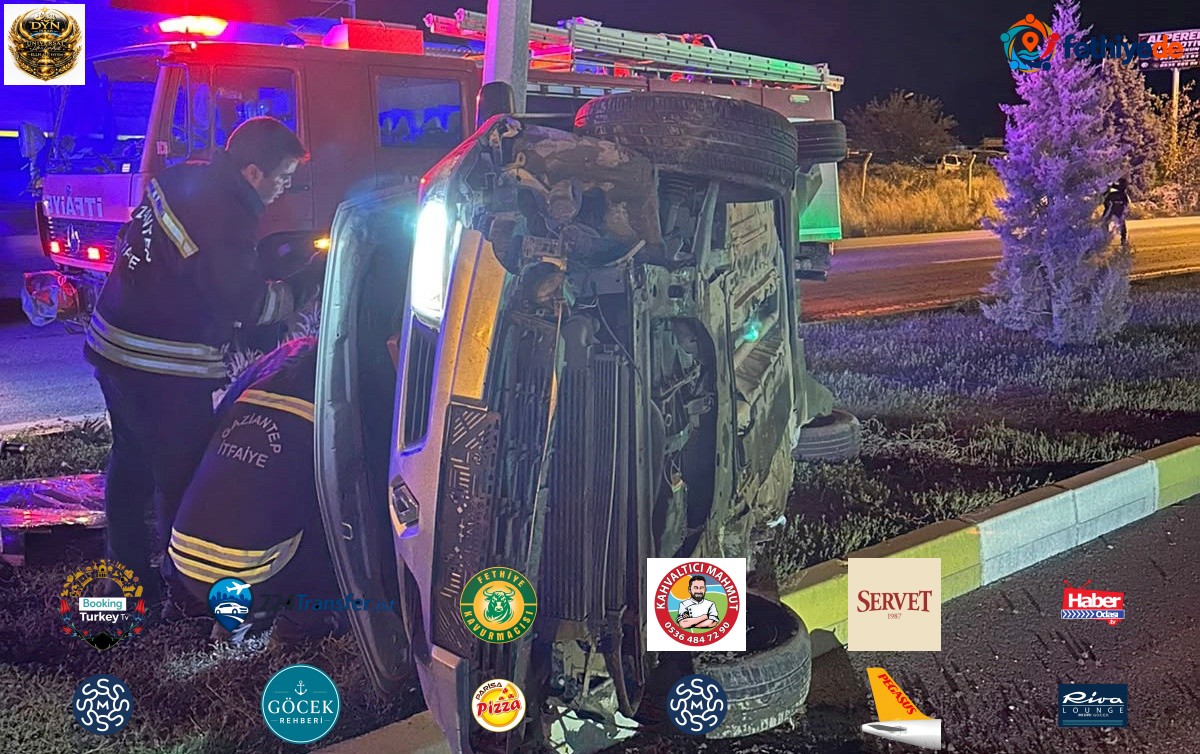 Gaziantep Nurdağı'nda devrilen otomobilin 21 yaşındaki sürücüsü yaşamını yitirdi