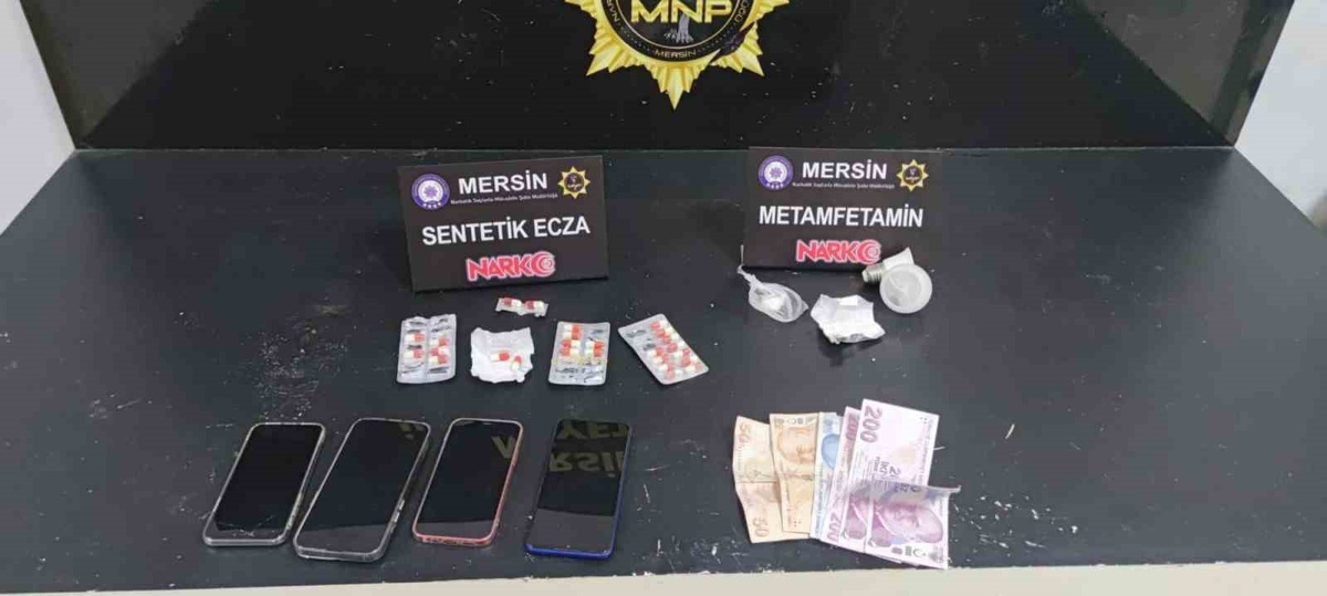 Mersin'de narkotik operasyonunda torbacı olarak tabir edilen 5 şüpheli tutuklandı