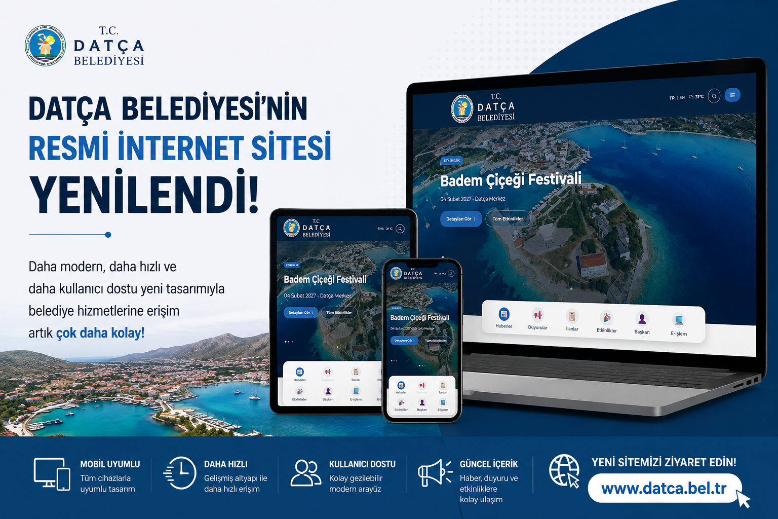 [BELEDIYE · Muğla · Datça] Datça Belediyesi’nin Resmi İnternet Sitesi Yenilendi | Datça Belediyesi