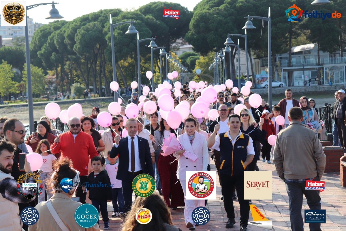 Ünye'de meme kanserini yenen Günaydın için pembe balonlar gökyüzüne bırakıldı