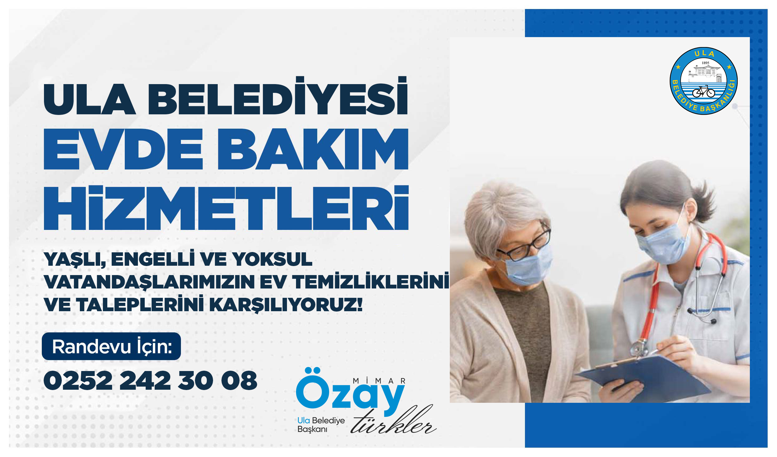 [BELEDIYE · Muğla · Ula] ULA BELEDİYE BAŞKANLIĞI OLARAK EVDE BAKIM HİZMETLERİMİZE DEVAM EDİYORUZ!