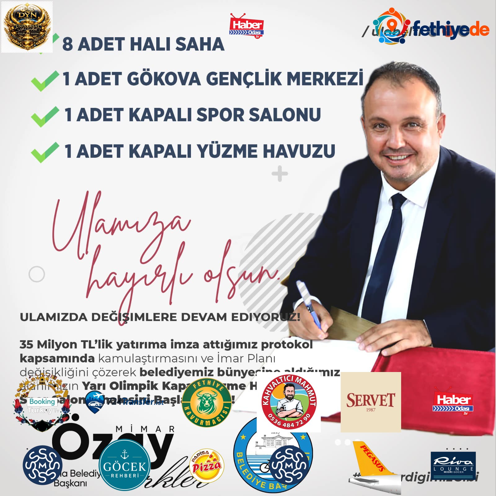 [BELEDIYE · Muğla · Ula] Gökova Körfezine Gençlik Merkezi, 8 Adet Halı Saha, Ulamıza Kapalı Yüzme Havuzu Ve Kapalı Spor Salonu Ulamıza Hayırlı Olsun!