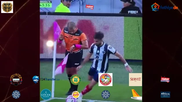 Süper Lig'in eski yıldızı korner kullanırken hakeme çarpıp düştü! Dalga konusu oldu