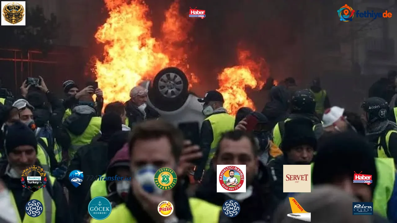 Fransa'da cumartesi eyleminde 1314 gözaltı