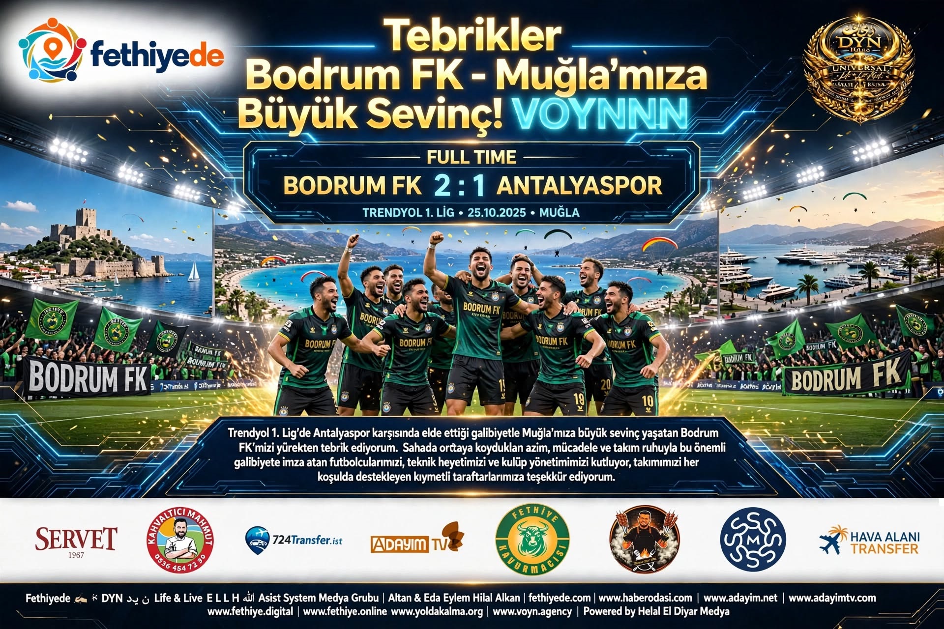 Tebrikler Bodrum FK - Muğla'mıza Büyük Sevinç! VOYNNN