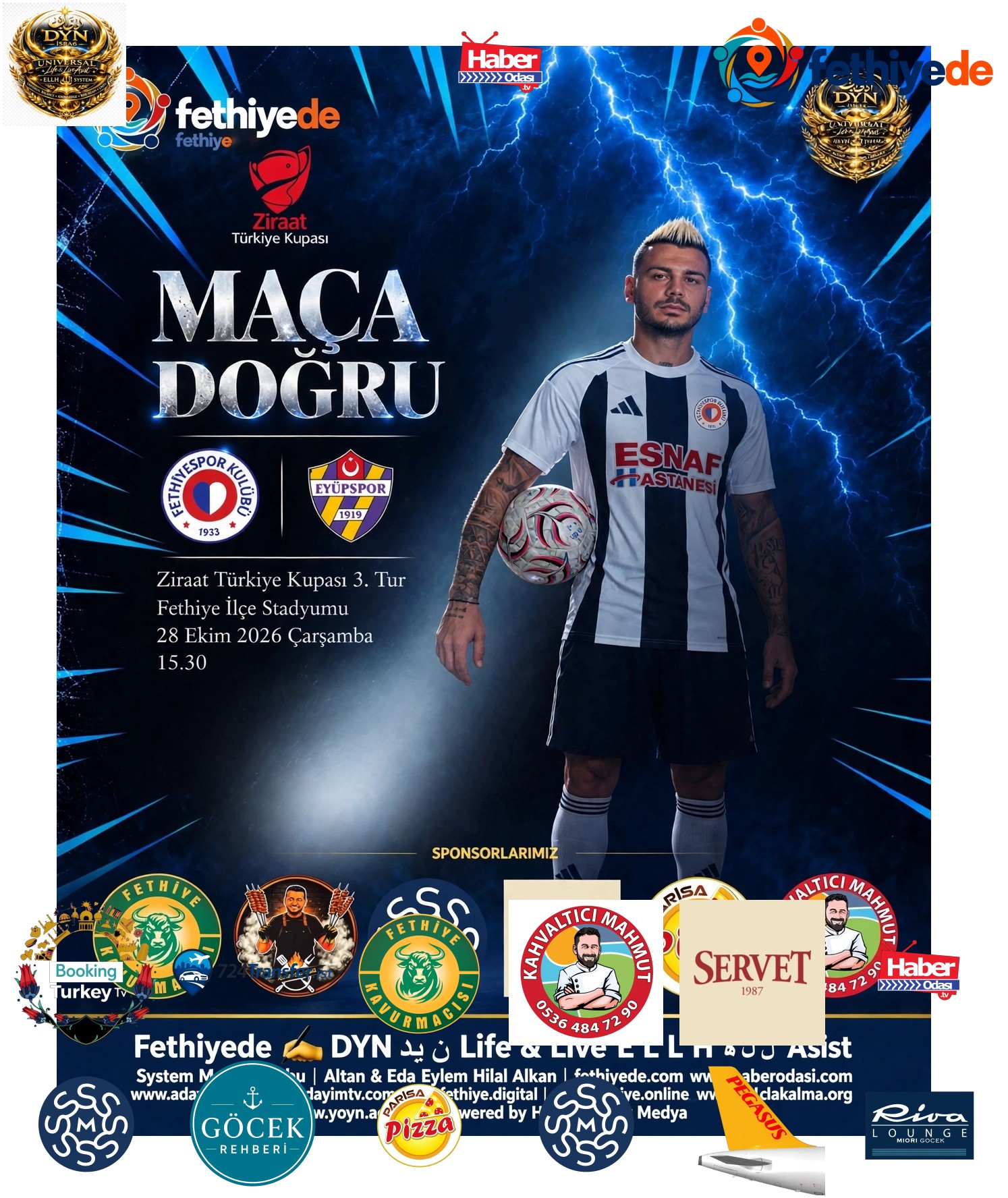 Fethiyespor Eyüpspor Maçına Doğru! Tüm Fethiye ve Muğla Halkı Davetli Fethiyede ✍️🖋 DYN د ي ن Life & Live E L L H ال ل ه Asist System  Medya Tam Destek