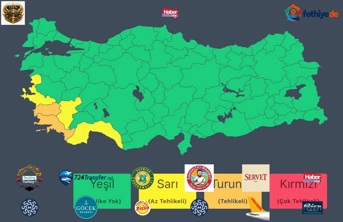 İçişleri Bakanlığı, 26 Ekim 2026'da Aydın ve Muğla için sel uyarısında bulundu