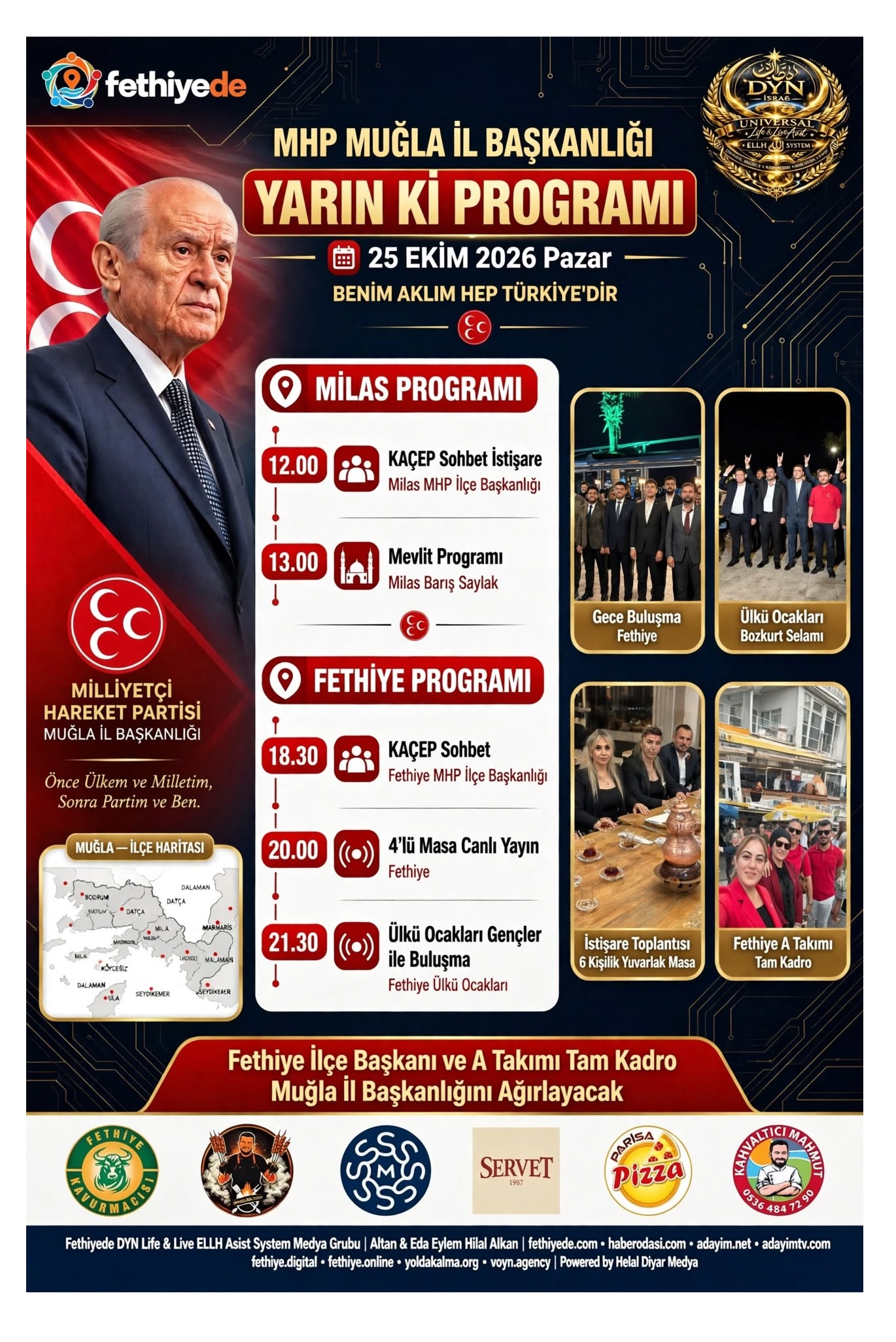 MHP Muğla İl Başkanlığı Yarın Sahada — Milas'tan Fethiye'ye Teşkilat Buluşması