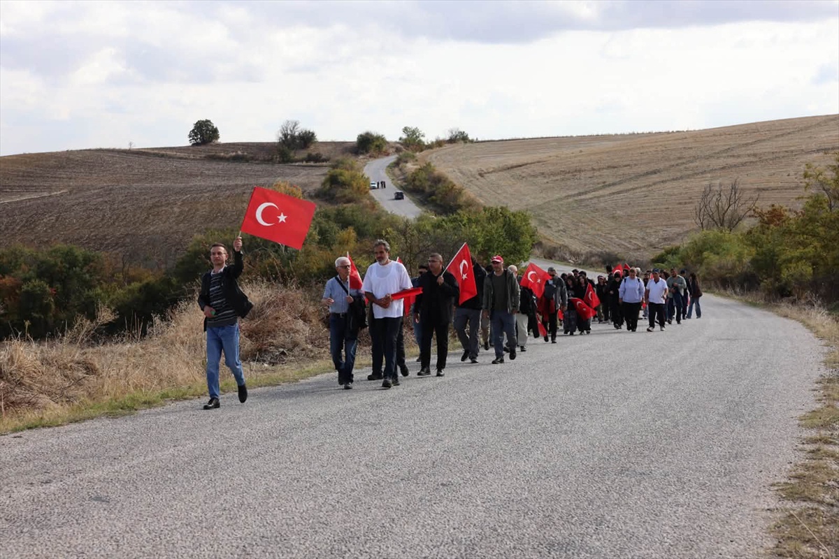 Edirne'de Sırpsındığı Zaferi anmasında yaklaşık 4 kilometre yürüyüş yapıldı