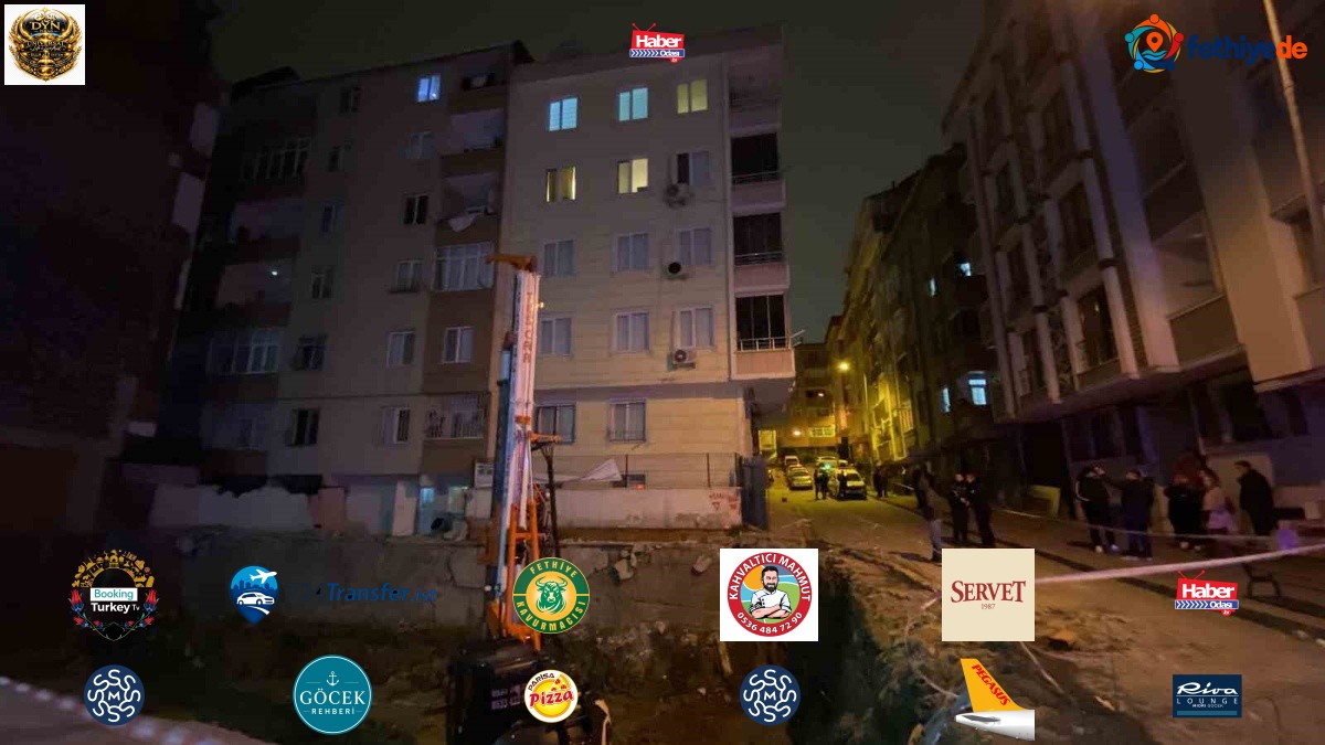 İstanbul'da gece yarısı korku! İnşaatın istinat duvarı yıkıldı, 2 binada çökme: 20 daire tahliye edildi