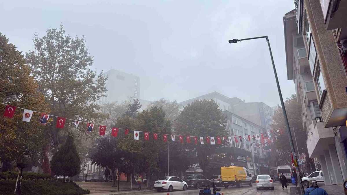 Bilecik'te sabah etkili olan sis görüş mesafesini düşürdü, kent sisle kaplandı