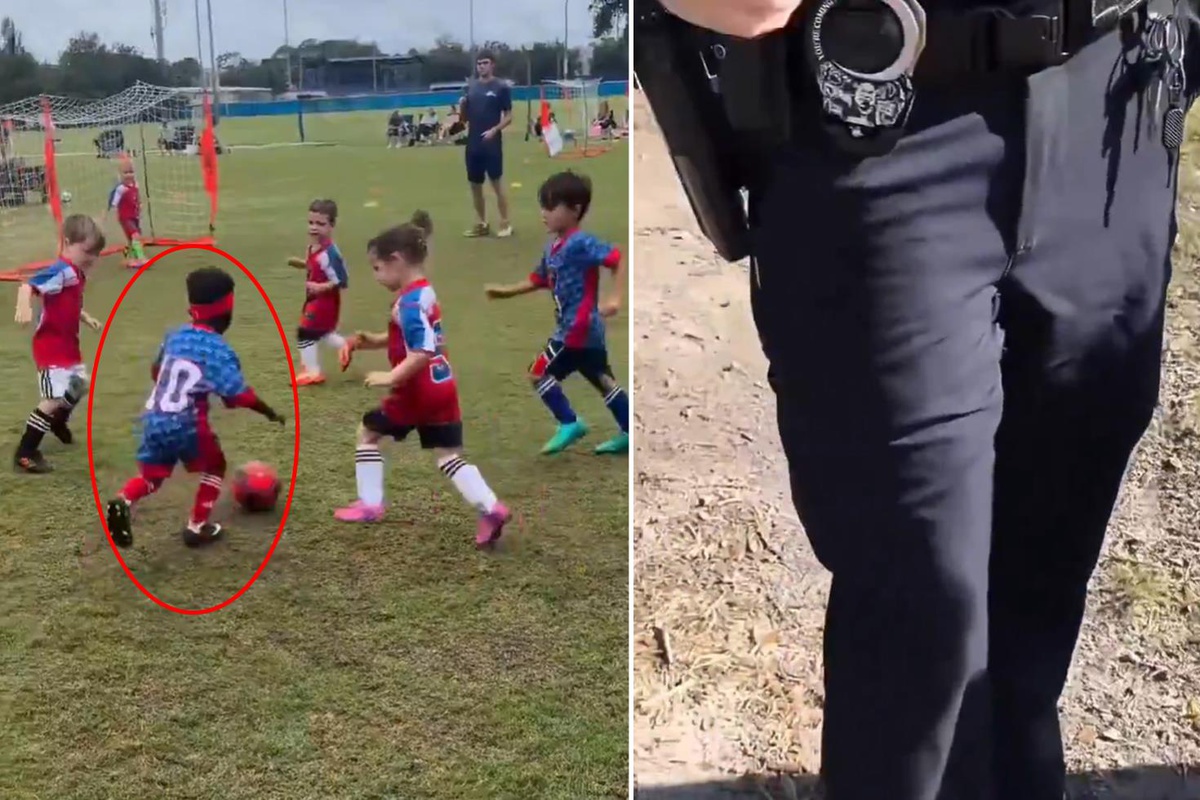 3 yaşındaki futbolcuyu durduramayınca polis çağırdılar