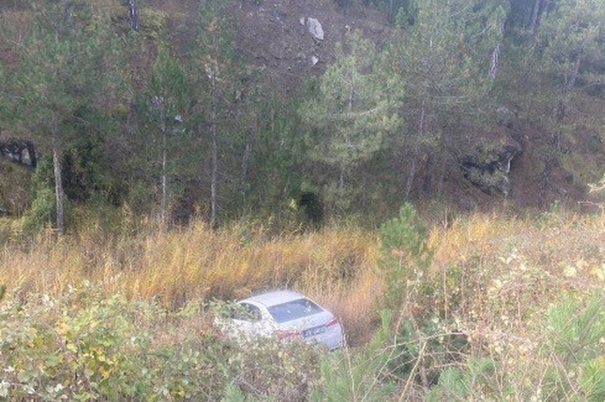 Kütahya Tavşanlı'da dereye devrilen otomobilin 20 yaşındaki sürücüsü yaralandı.