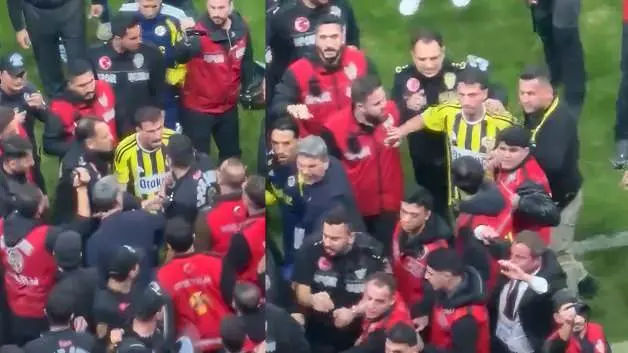 Derbi sonrasında Mert Hakan Yandaş'ın polis memurunu itiklemesi tepki çekti